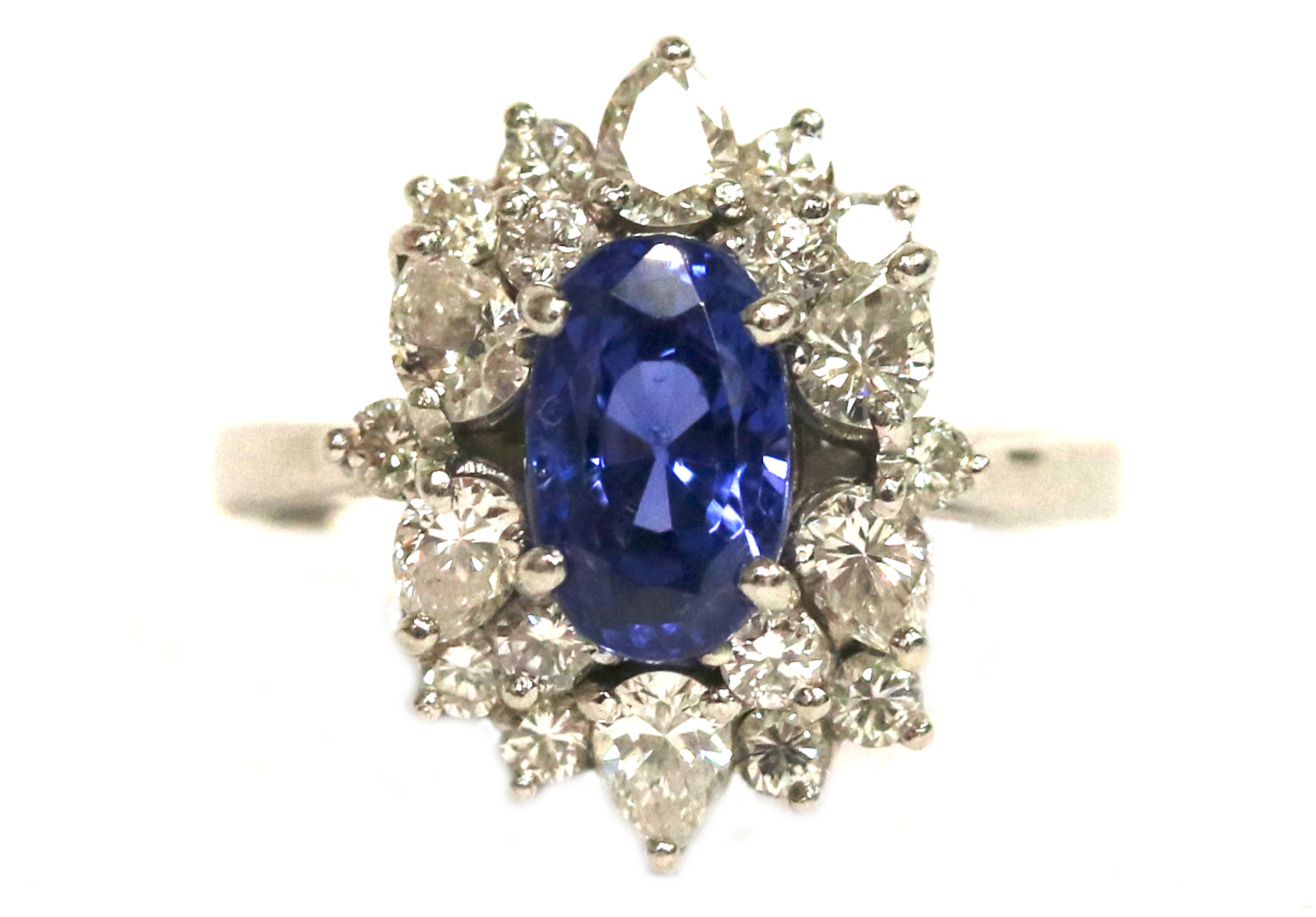 Platinum Sapphire and Diamond Ring – 3.55ct.