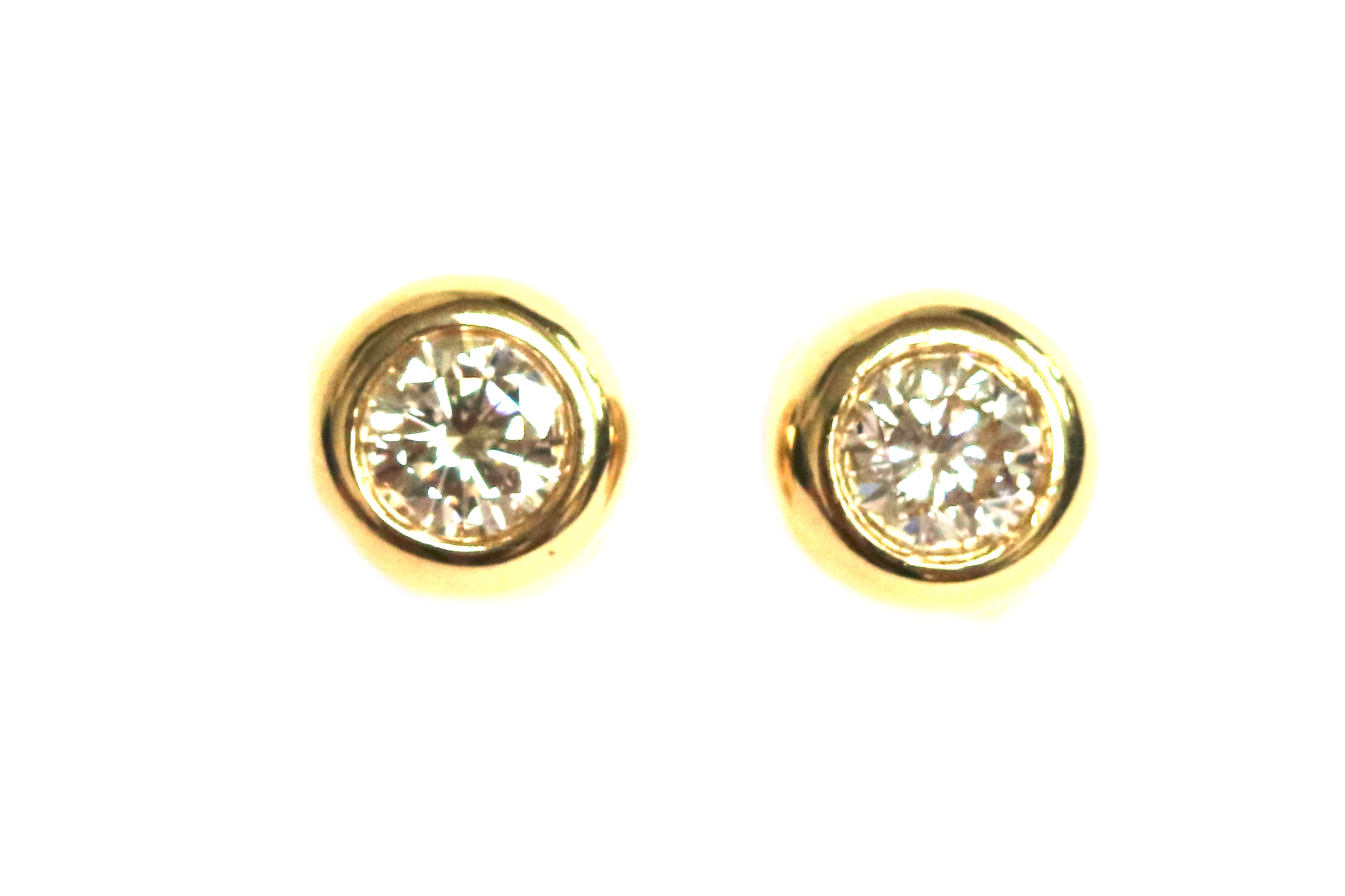 Yellow Gold Diamond Stud Earrings – 2.04ct. TW