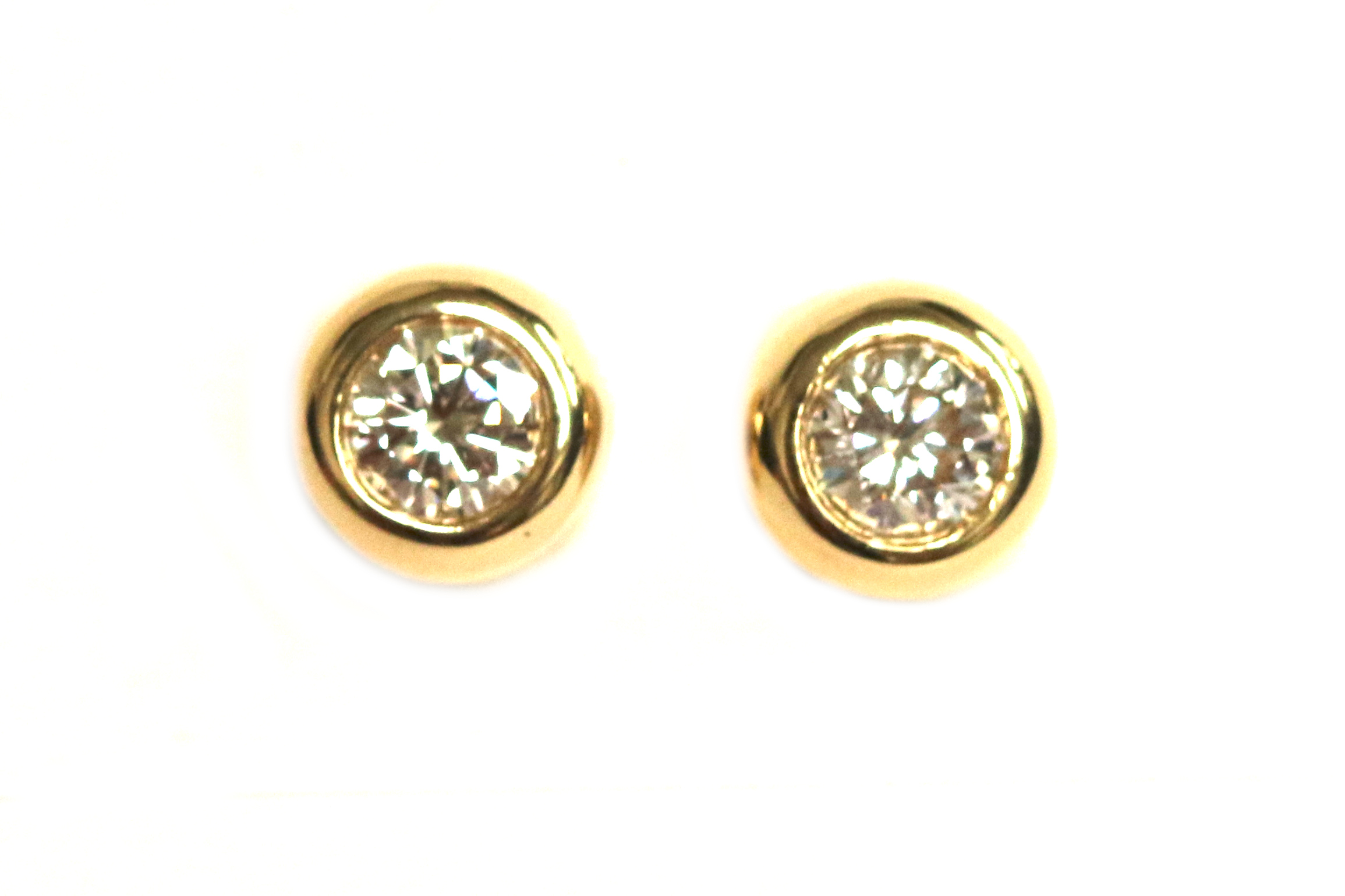 Yellow Gold Diamond Stud Earrings – 2.04ct. TW