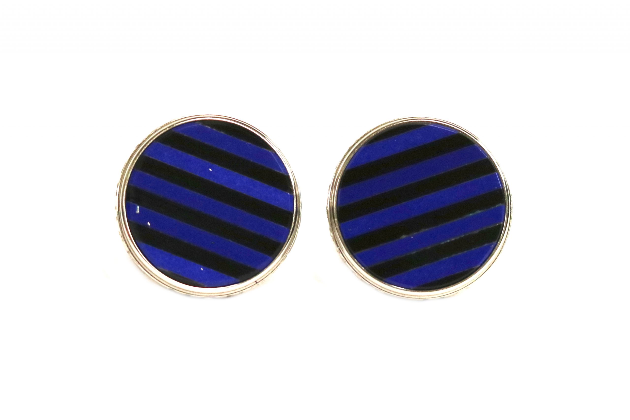 Montblanc Lapis and Black Onyx Cufflinks