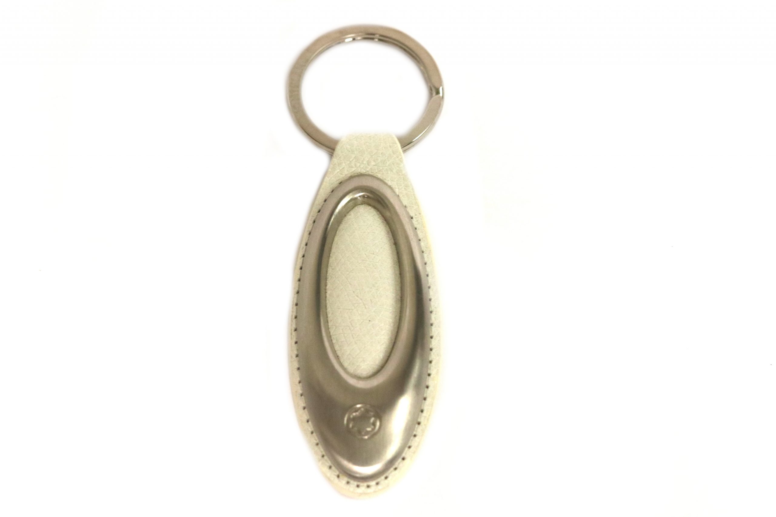 Montblanc White Leather Key Chain