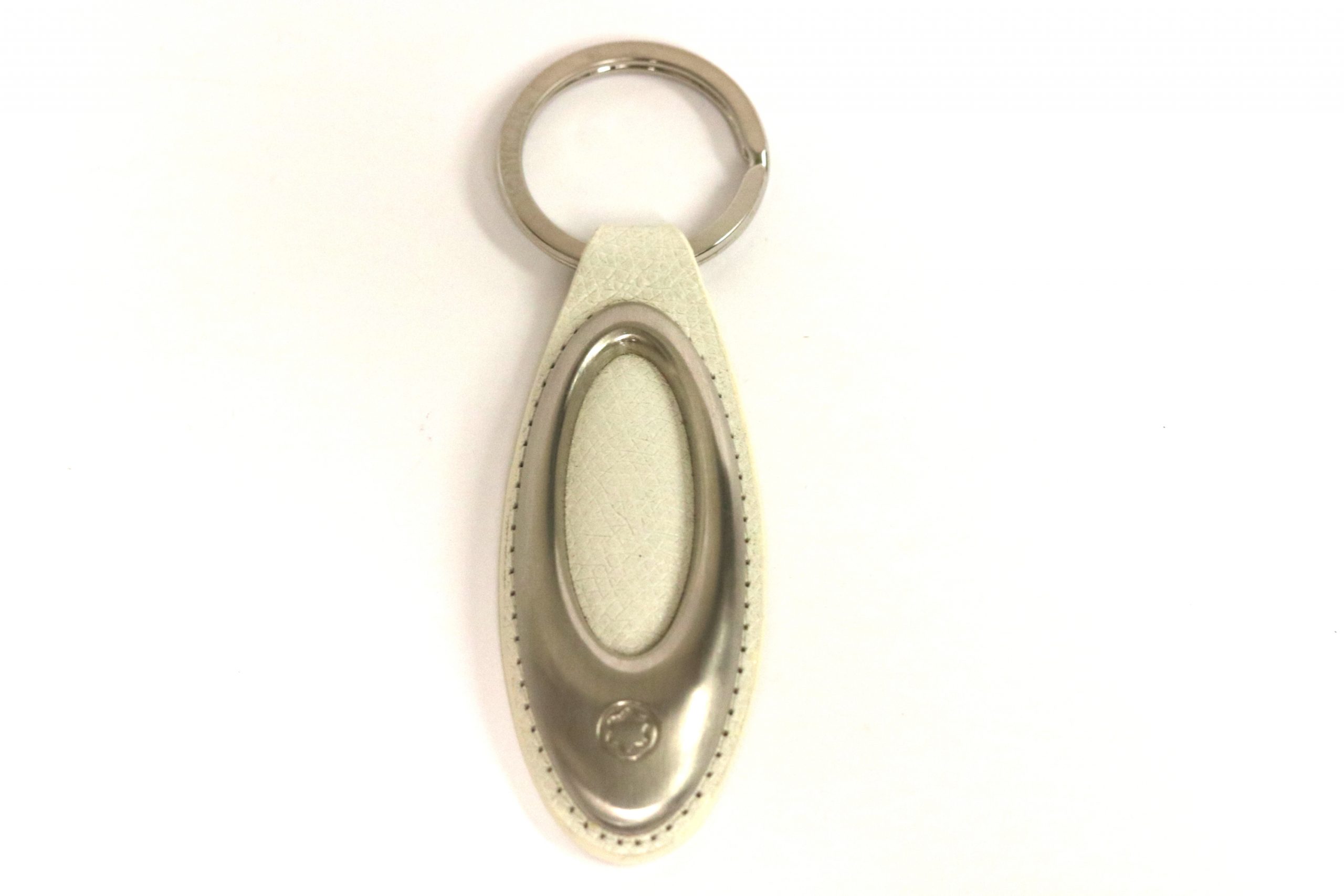 Montblanc White Leather Key Chain
