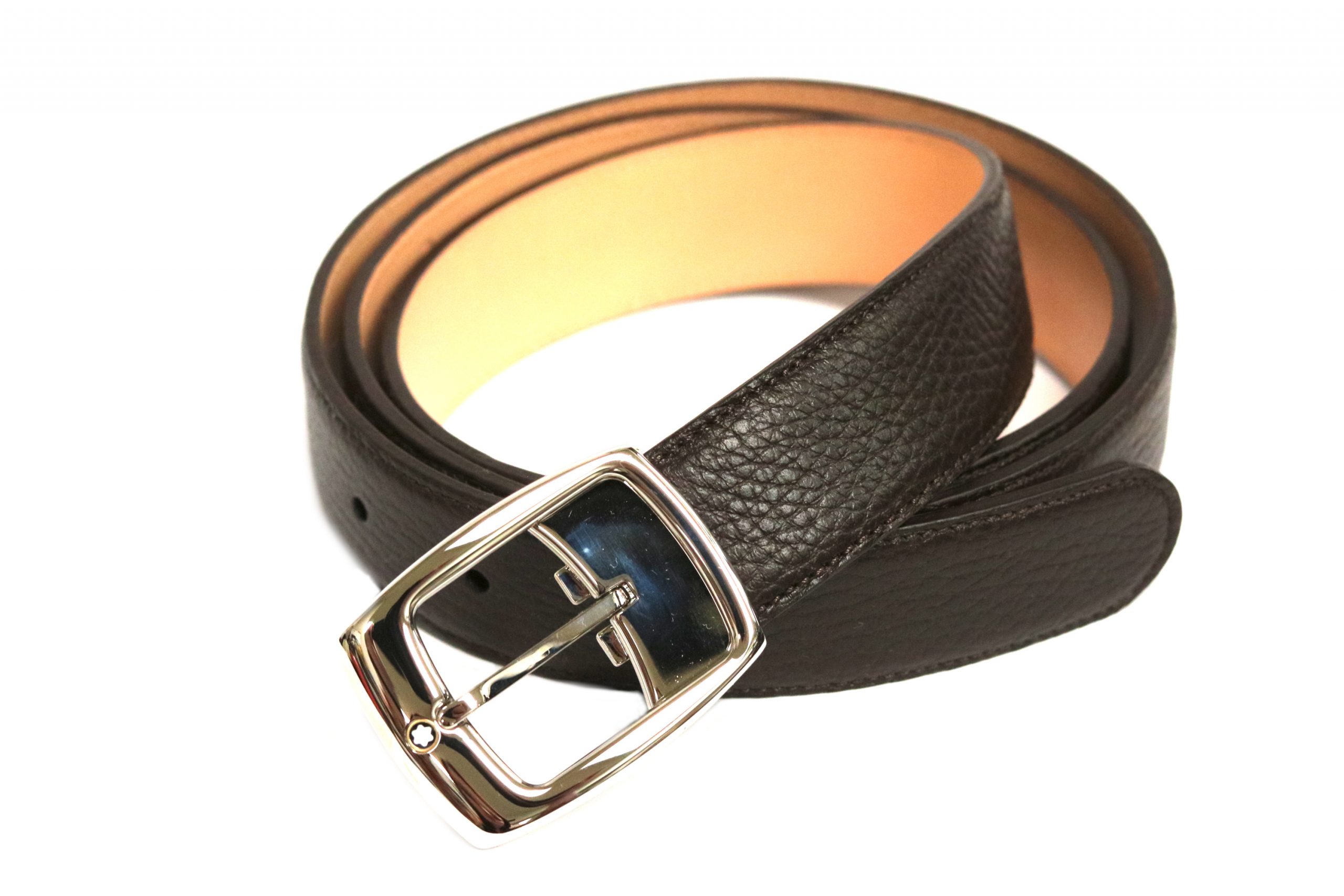 Montblanc Tobacco Brown Calf Leather Strap Belt 101913