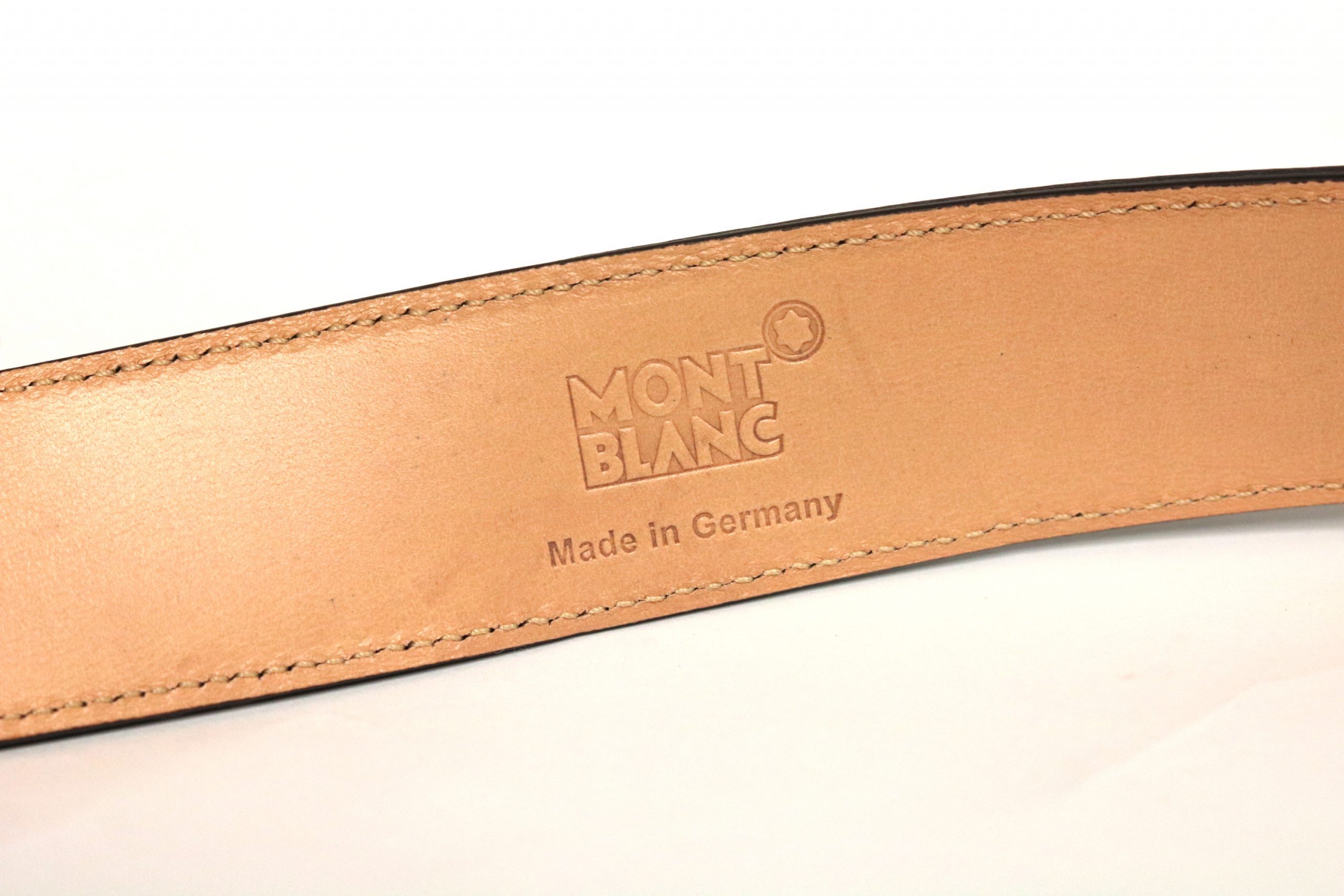 Montblanc Tobacco Brown Calf Leather Strap Belt 101913
