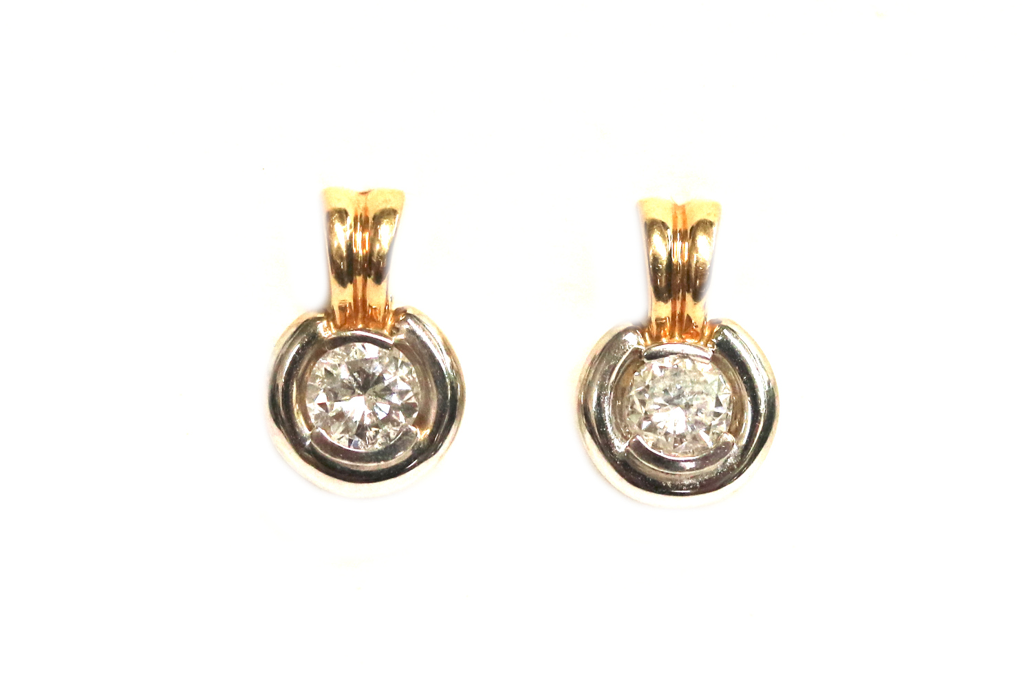 Two Tone Diamond Earrings – 1.00 ct. TW