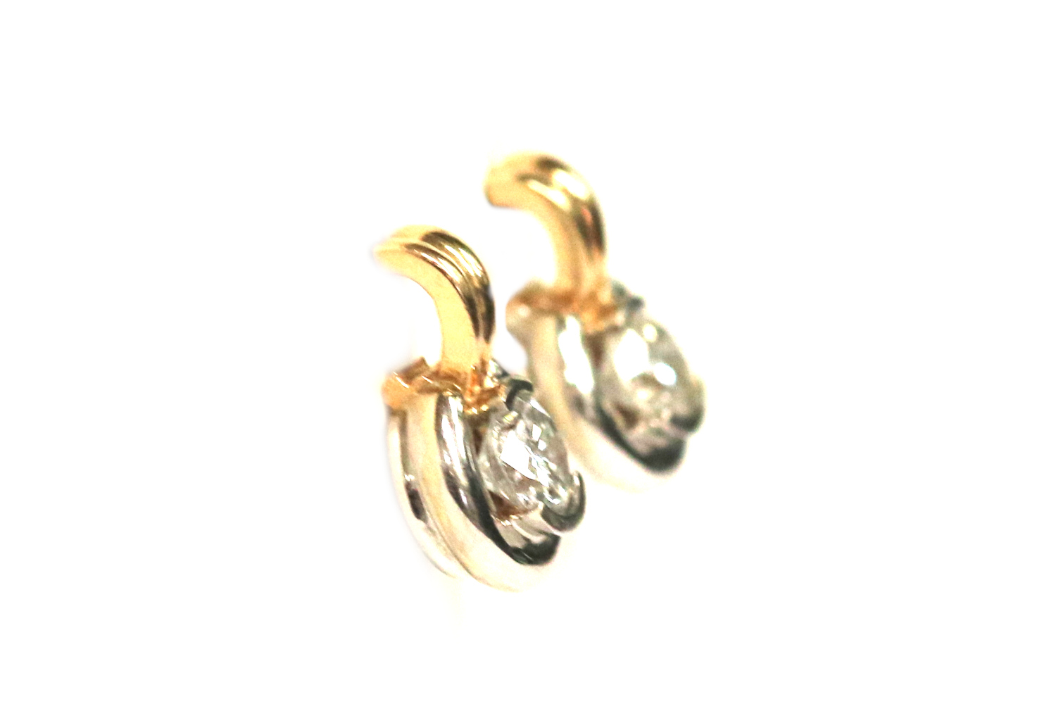 Two Tone Diamond Earrings – 1.00 ct. TW