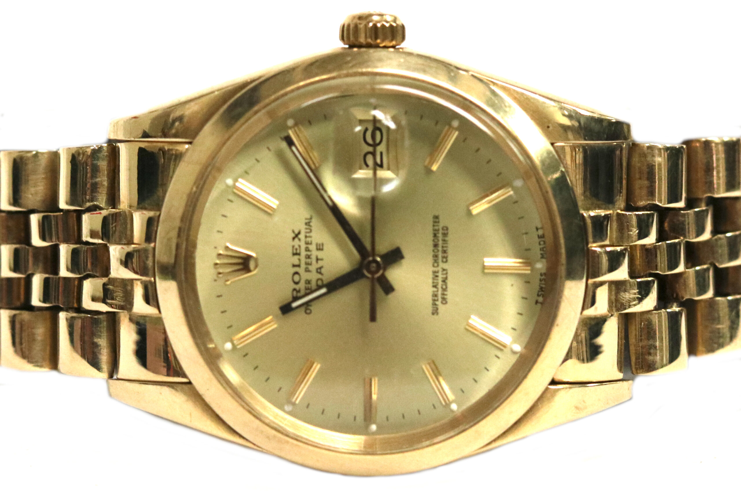 Rolex Date Oyster Perpetual 14kt Yellow Gold